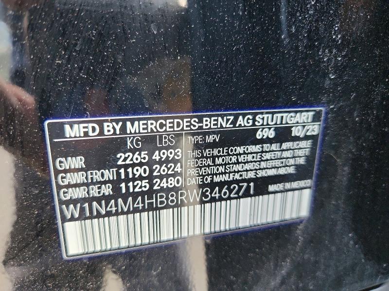 Продаж на аукціоні авто 2024 Mercedes-benz Glb, vin: W1N4M4HB8RW346271, номер лоту: 58653946