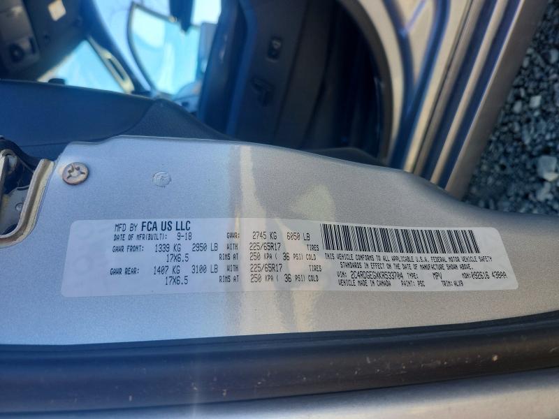 Auction sale of the 2019 Dodge Grand Caravan, vin: 2C4RDGEGXKR533704, lot number: 56191106