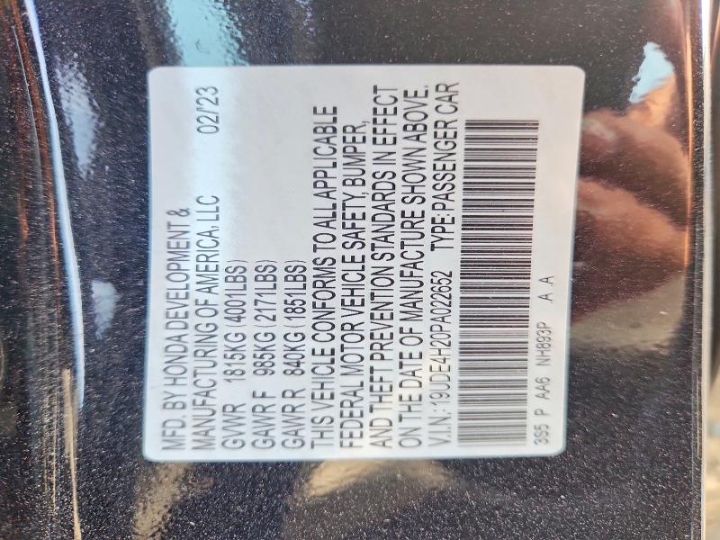 Aukcja sprzedaży 2023 Acura Integra, vin: 19UDE4H20PA022652, numer aukcji: 57999856