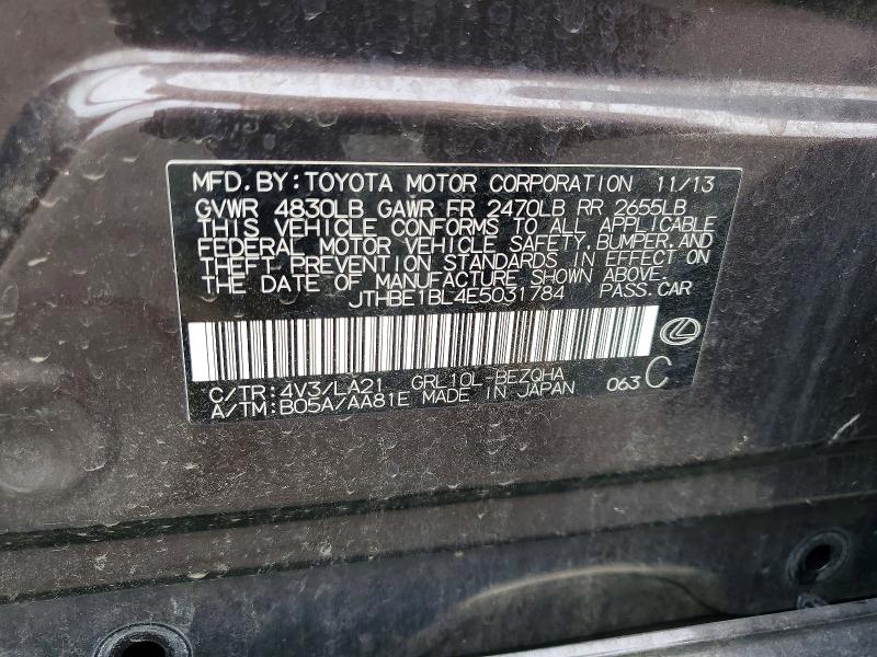 Aukcja sprzedaży 2014 Lexus Gs, vin: JTHBE1BL4E5031784, numer aukcji: 85982325