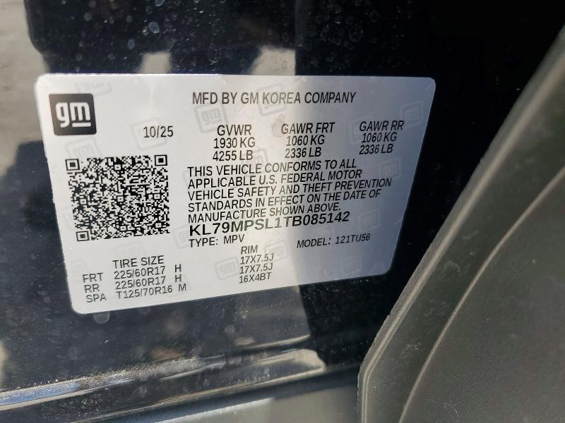 57232866 :رقم المزاد ، KL79MPSL1TB085142 vin ، 2026 Chevrolet Trailblazer مزاد بيع