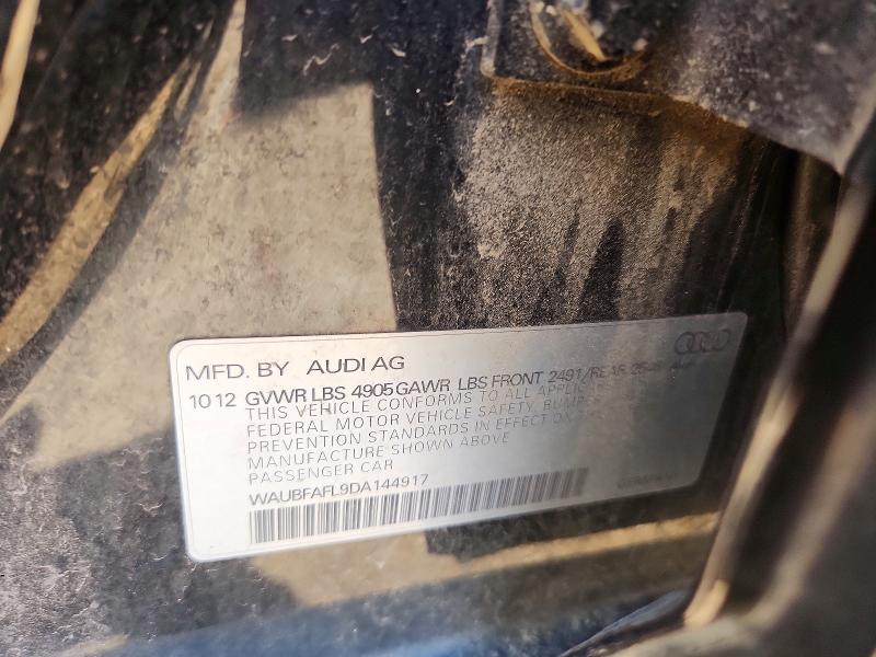 56832366 :رقم المزاد ، WAUBFAFL9DA144917 vin ، 2013 Audi A4 مزاد بيع