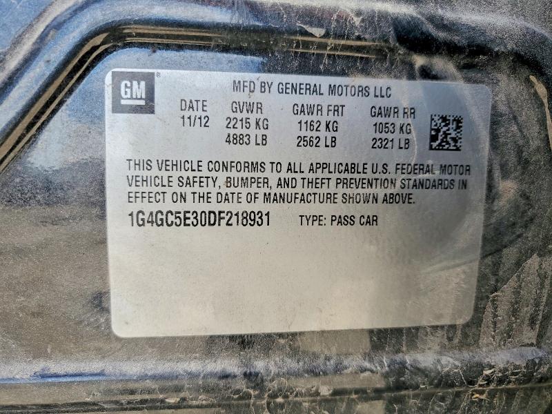 Aukcja sprzedaży 2013 Buick Lacrosse, vin: 1G4GC5E30DF218931, numer aukcji: 55970416