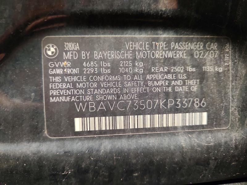 Aukcja sprzedaży 2007 Bmw 328, vin: WBAVC73507KP33786, numer aukcji: 55685886