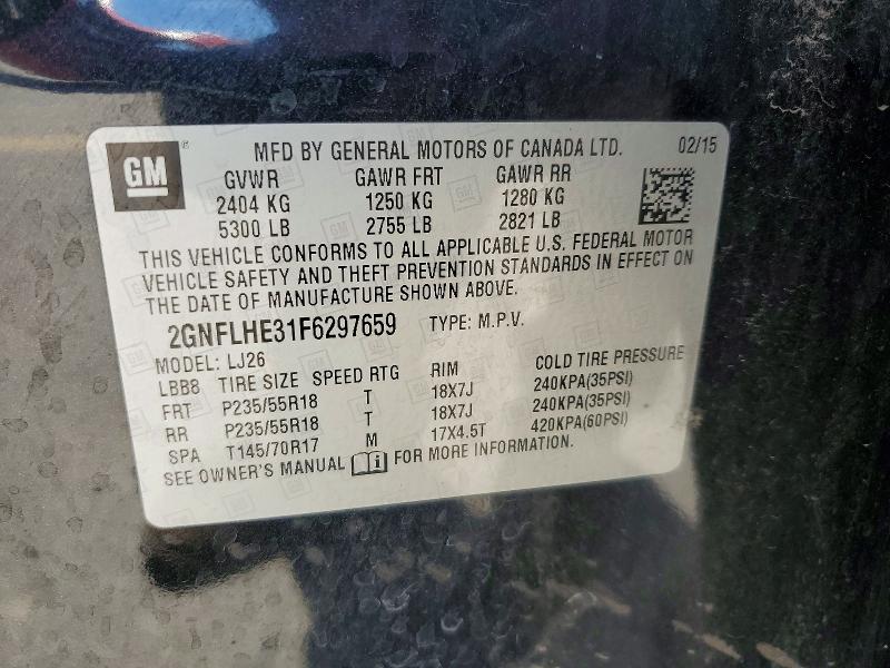 Aukcja sprzedaży 2015 Chevrolet Equinox, vin: 2GNFLHE31F6297659, numer aukcji: 57362756