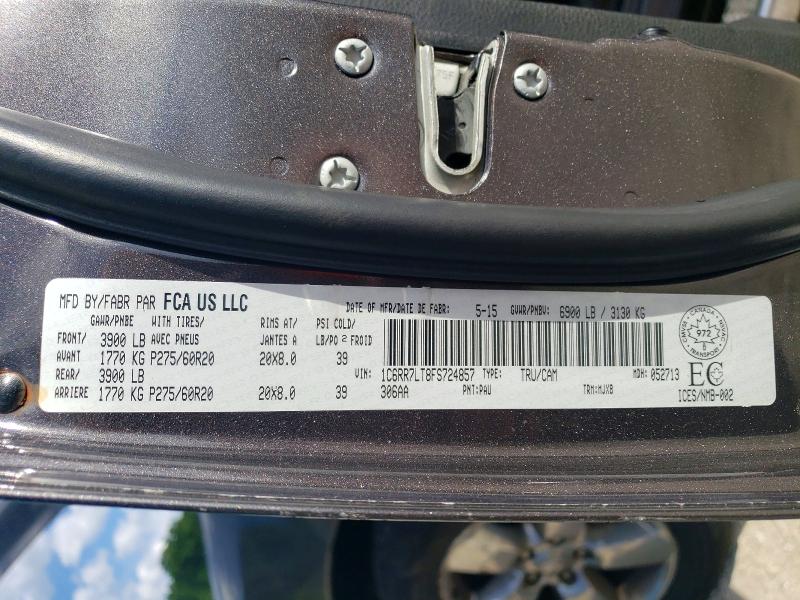 57525486 :رقم المزاد ، 1C6RR7LT8FS724857 vin ، 2015 Ram 1500 مزاد بيع