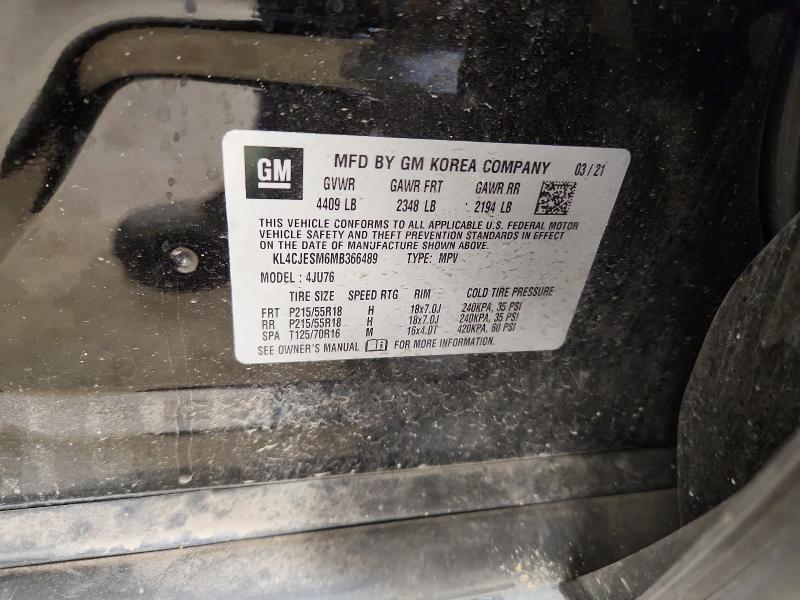 Aukcja sprzedaży 2021 Buick Encore, vin: KL4CJESM6MB366489, numer aukcji: 59327436