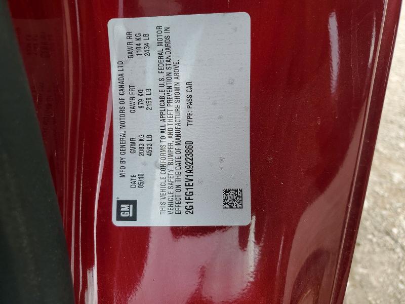 Aukcja sprzedaży 2010 Chevrolet Camaro, vin: 2G1FG1EV1A9223860, numer aukcji: 57842426