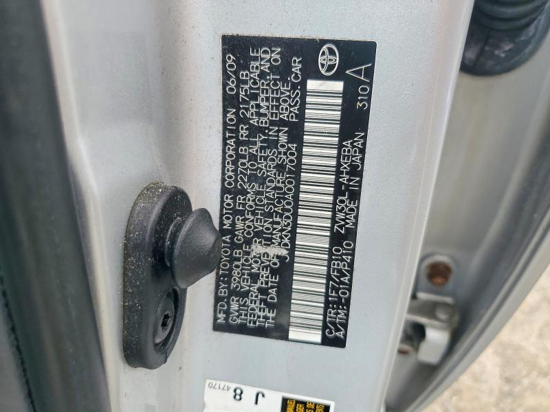 Aukcja sprzedaży 2010 Toyota Prius, vin: JTDKN3DU0A0017004, numer aukcji: 56622336