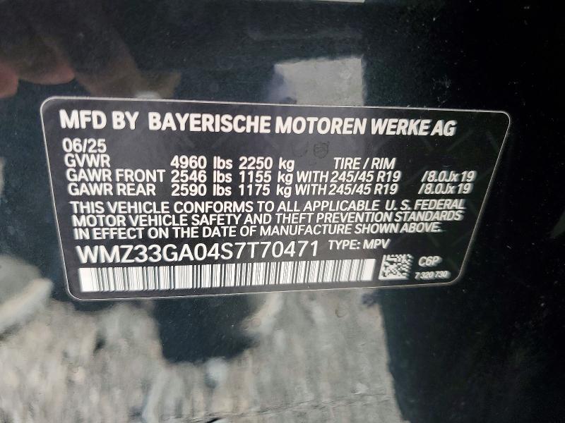 Aukcja sprzedaży 2025 Mini Countryman, vin: WMZ33GA04S7T70471, numer aukcji: 56070306