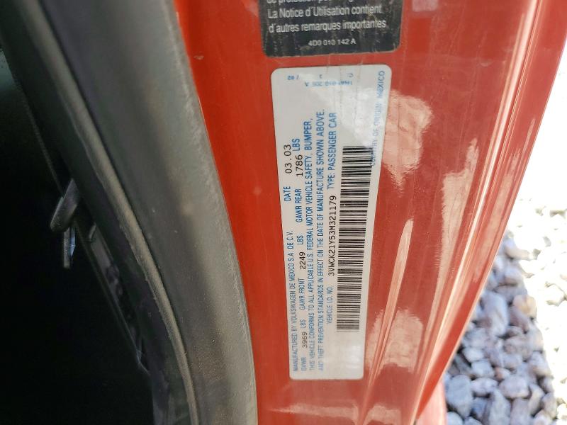 Продаж на аукціоні авто 2003 Volkswagen New Beetle, vin: 3VWCK21Y53M321179, номер лоту: 58515856