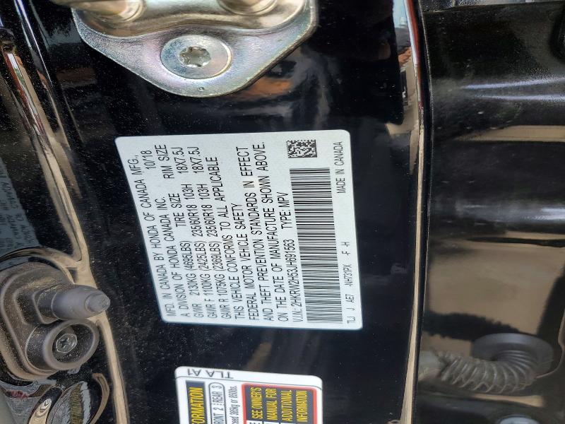 Aukcja sprzedaży 2018 Honda Cr-v, vin: 2HKRW2H53JH691563, numer aukcji: 58214606