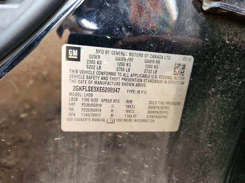 Продаж на аукціоні авто 2014 Gmc Terrain, vin: 2GKFLSE3XE6298947, номер лоту: 58608766