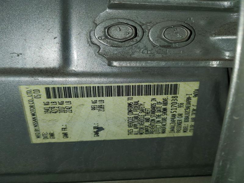 Aukcja sprzedaży 2010 Nissan Altima, vin: 1N4AL2AP4AN517038, numer aukcji: 56148006