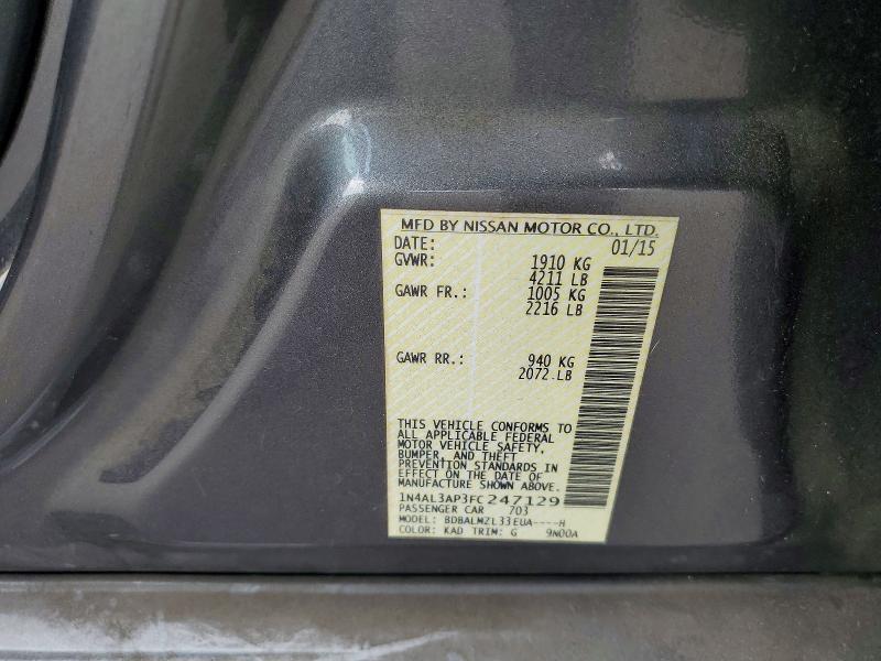 Aukcja sprzedaży 2015 Nissan Altima, vin: 1N4AL3AP3FC247129, numer aukcji: 56535576
