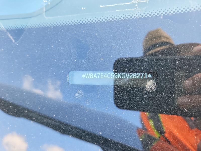 2019 Bmw 740 მანქანა იყიდება აუქციონზე, vin: WBA7E4C59KGV28271, აუქციონის ნომერი: 56196666