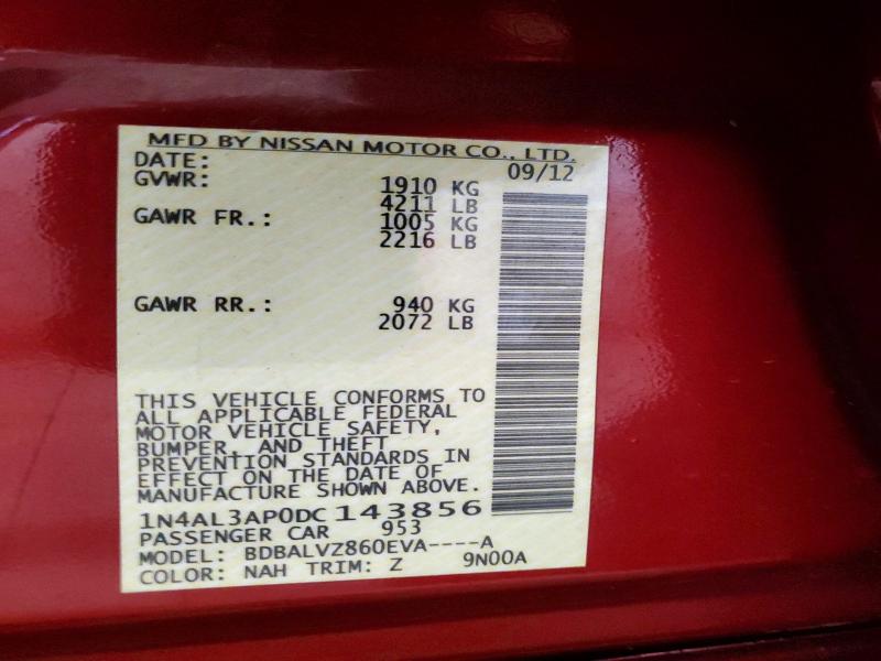 Aukcja sprzedaży 2013 Nissan Altima, vin: 1N4AL3AP0DC143856, numer aukcji: 56415306