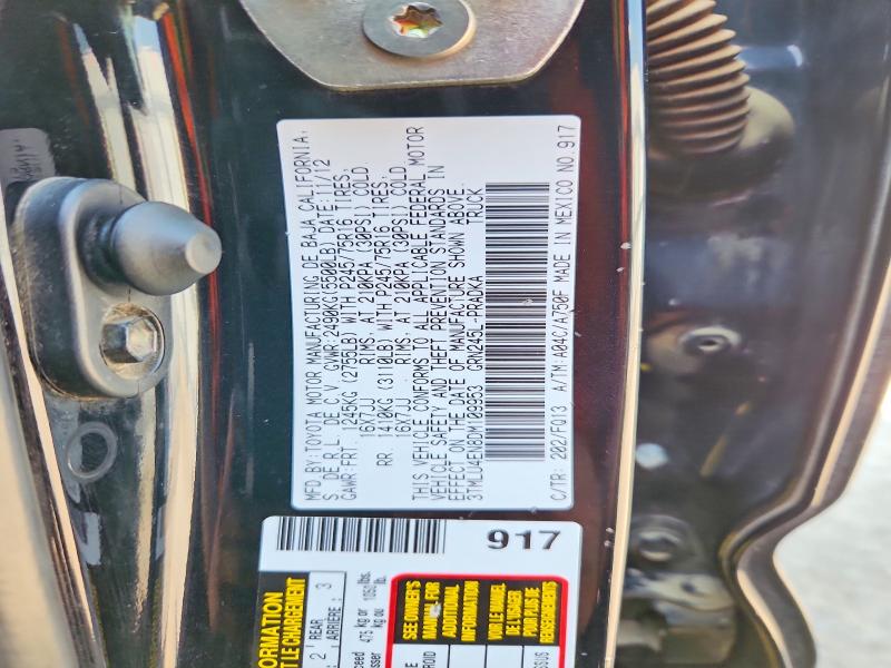 58650106 :رقم المزاد ، 3TMLU4EN8DM109953 vin ، 2013 Toyota Tacoma مزاد بيع