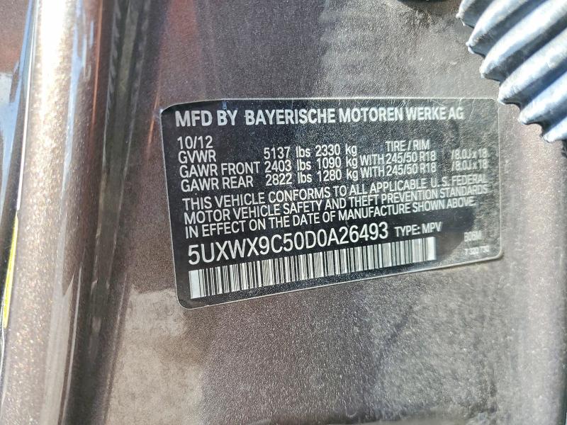 Aukcja sprzedaży 2013 Bmw X3, vin: 5UXWX9C50D0A26493, numer aukcji: 73340635
