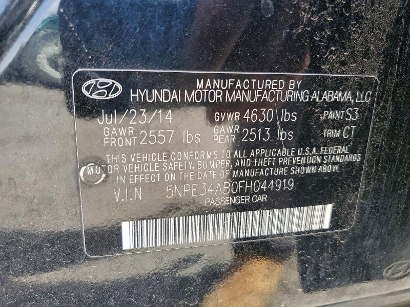 Продажа на аукционе авто 2015 Hyundai Sonata, vin: 5NPE34AB0FH044919, номер лота: 57338986