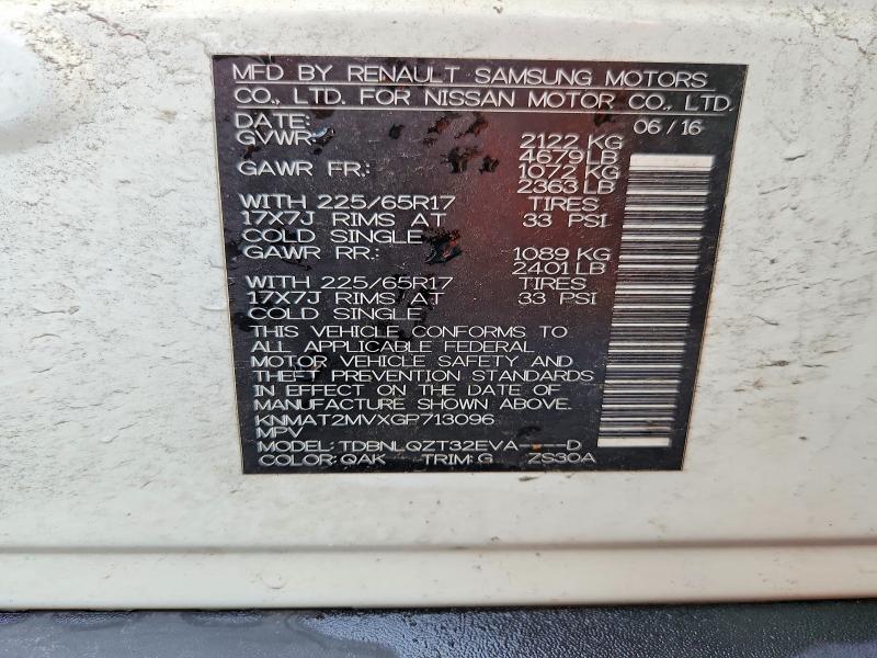Aukcja sprzedaży 2016 Nissan Rogue, vin: KNMAT2MVXGP713096, numer aukcji: 55808056