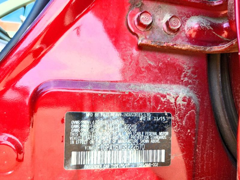 2016 Subaru Impreza მანქანა იყიდება აუქციონზე, vin: JF1GPAY6XG8222670, აუქციონის ნომერი: 57735246