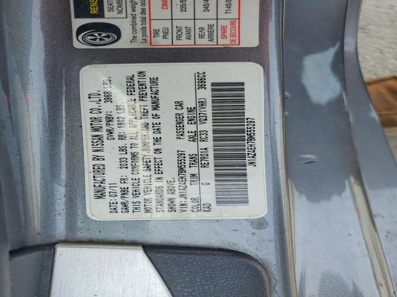 Продажа на аукционе авто 2011 Nissan 370z, vin: JN1AZ4EH7BM555297, номер лота: 55836286