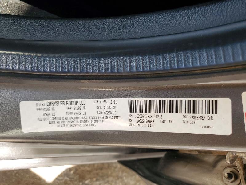 Auction sale of the 2012 Dodge Avenger, vin: 1C3CDZEG2CN121202, lot number: 58562056