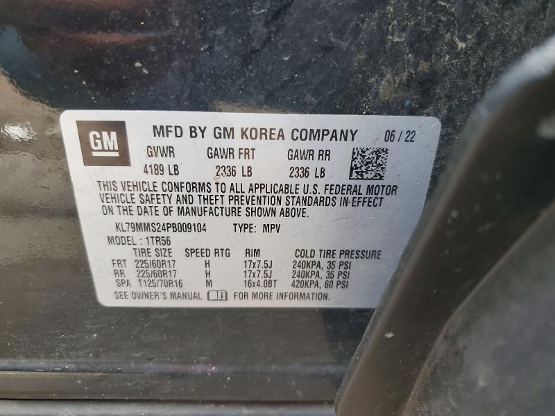 Продажа на аукционе авто 2023 Chevrolet Trailblazer, vin: KL79MMS24PB009104, номер лота: 55938076
