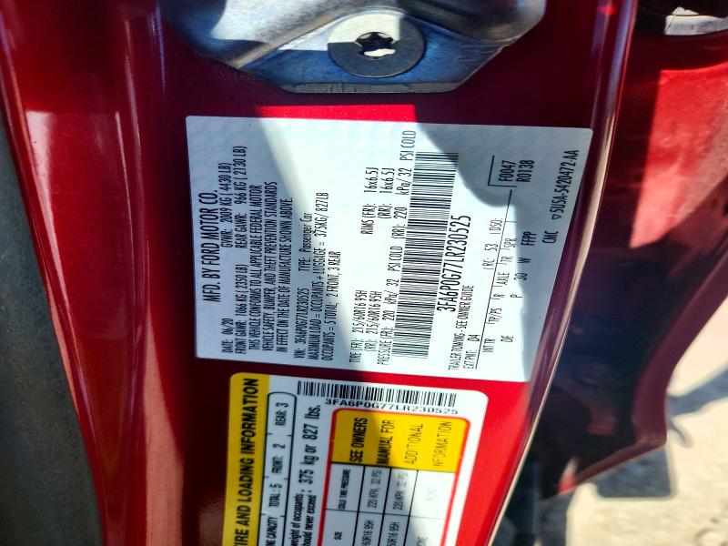 Продаж на аукціоні авто 2020 Ford Fusion, vin: 3FA6P0G77LR230525, номер лоту: 57138016