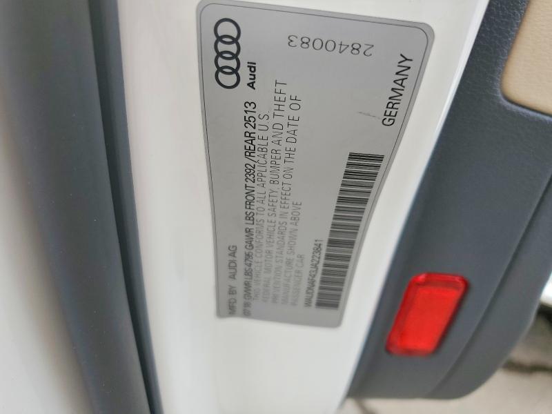 Aukcja sprzedaży 2018 Audi A4, vin: WAUDNAF43JA223841, numer aukcji: 57198696
