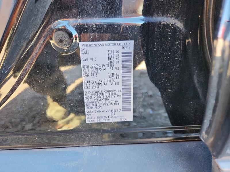 Продаж на аукціоні авто 2019 Nissan Rogue, vin: 5N1AT2MV4KC786637, номер лоту: 55706876