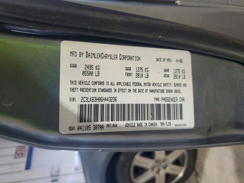 Aukcja sprzedaży 2006 Chrysler 300c, vin: 2C3LK63H06H443236, numer aukcji: 95586415