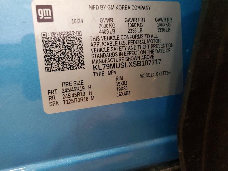 Продаж на аукціоні авто 2025 Chevrolet Trailblazer, vin: KL79MUSLXSB107717, номер лоту: 56970086