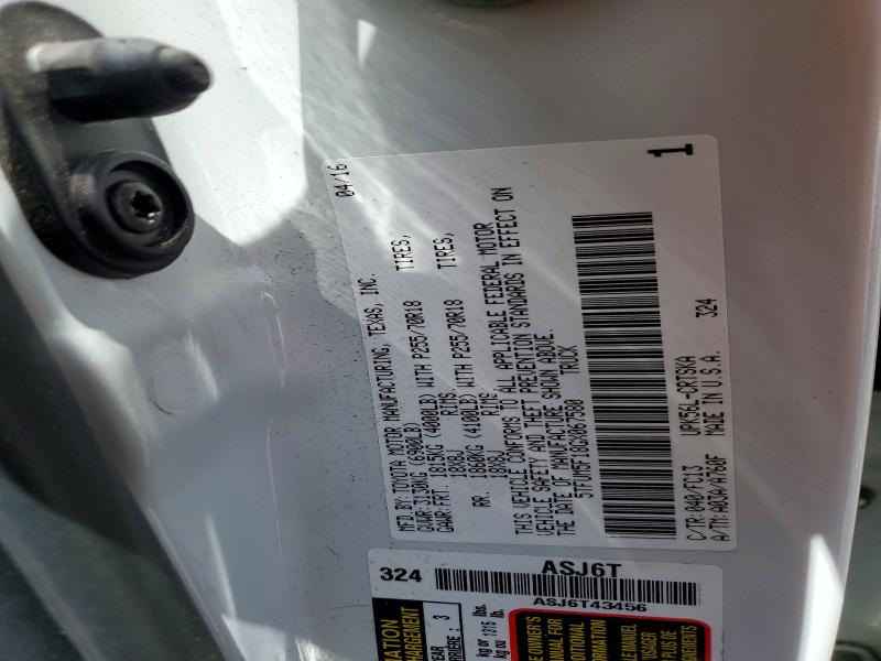 55461866 :رقم المزاد ، 5TFUM5F18GX067580 vin ، 2016 Toyota Tundra مزاد بيع