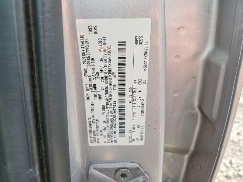 Продажа на аукционе авто 2019 Ford Escape, vin: 1FMCU9GD3KUA07532, номер лота: 55847026