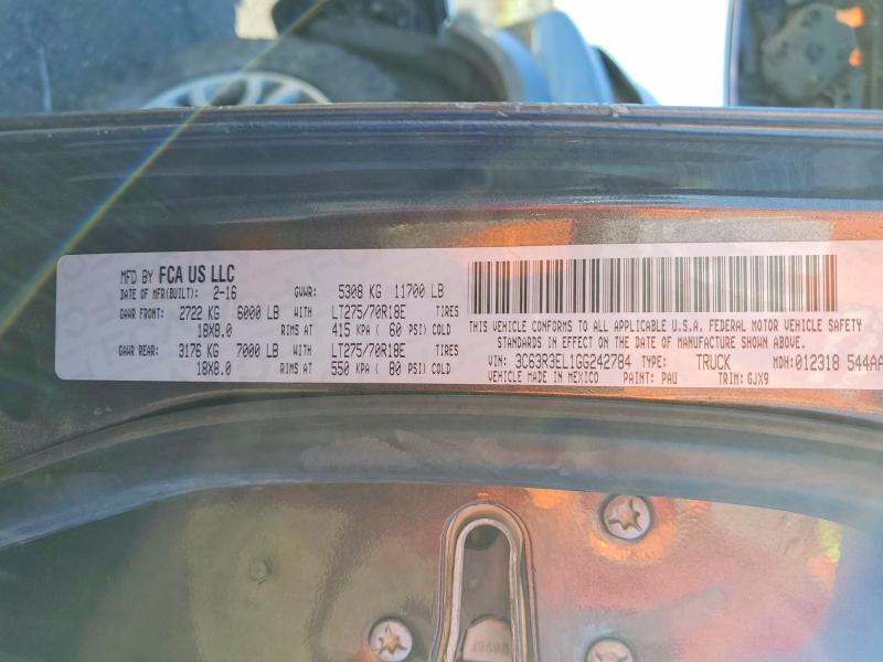 Продаж на аукціоні авто 2016 Ram 3500, vin: 3C63R3EL1GG242784, номер лоту: 55725906