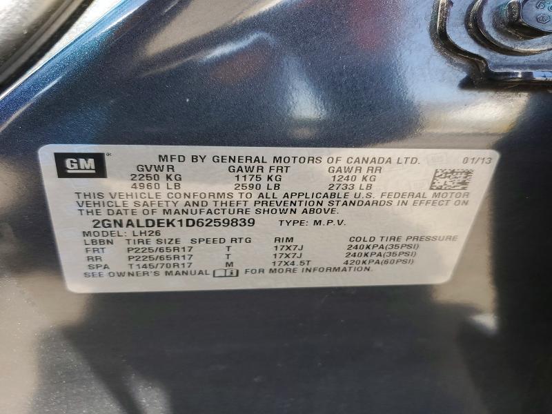 Продажа на аукционе авто 2013 Chevrolet Equinox, vin: 2GNALDEK1D6259839, номер лота: 54902336