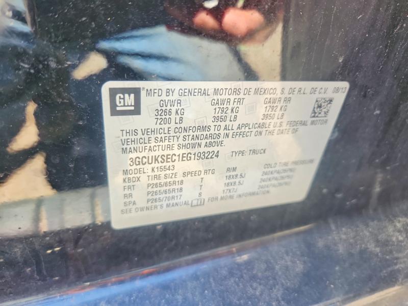 54612966 :رقم المزاد ، 3GCUKSEC1EG193224 vin ، 2014 Chevrolet Silverado مزاد بيع