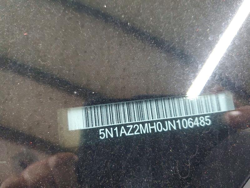57957676 :رقم المزاد ، 5N1AZ2MH0JN106485 vin ، 2018 Nissan Murano مزاد بيع