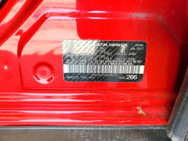 Продаж на аукціоні авто 2017 Mitsubishi Outlander, vin: JA4AD2A35HZ035275, номер лоту: 56342666