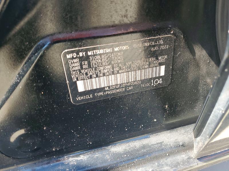 Продажа на аукционе авто 2023 Mitsubishi Mirage, vin: ML32FUFJ2PHF00600, номер лота: 58367836