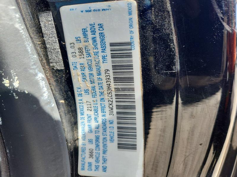 59366376 :رقم المزاد ، 3VWCK21C53M439379 vin ، 2003 Volkswagen New Beetle مزاد بيع