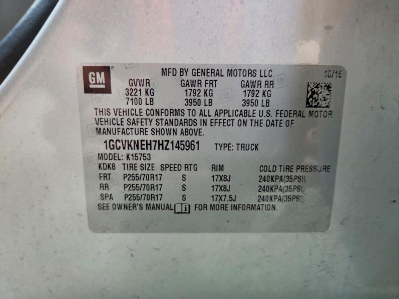 Aukcja sprzedaży 2017 Chevrolet Silverado, vin: 1GCVKNEH7HZ145961, numer aukcji: 55715336