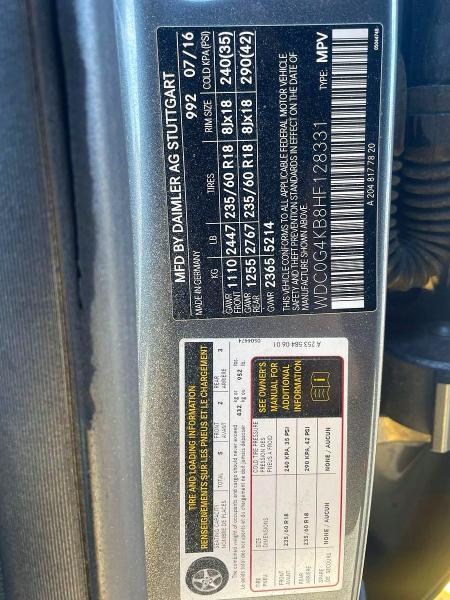 Продажа на аукционе авто 2017 Mercedes-benz Glc, vin: WDC0G4KB8HF128331, номер лота: 55997186