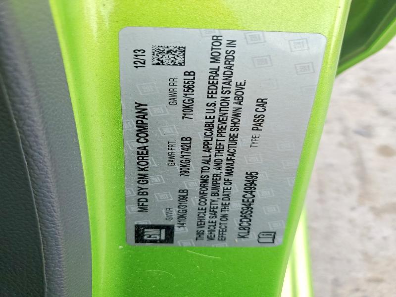 57292756 :رقم المزاد ، KL8CD6S94EC499495 vin ، 2014 Chevrolet Spark مزاد بيع