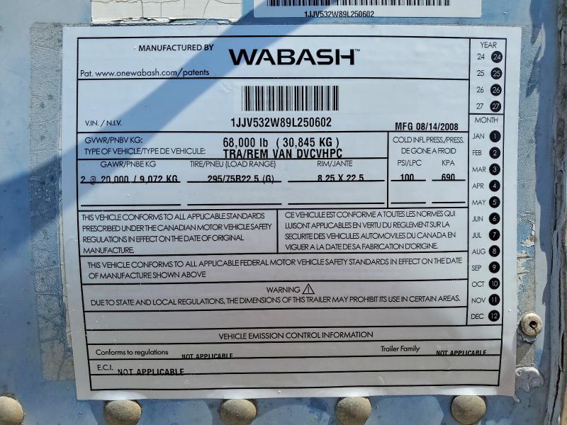 Продажа на аукционе авто 2009 Wabash Unknown, vin: 1JJV532W89L250602, номер лота: 47219856