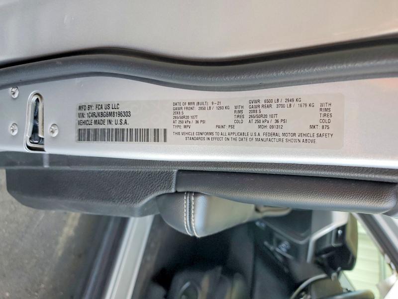 Aukcja sprzedaży 2021 Jeep Grand Cherokee, vin: 1C4RJKBG6M8196303, numer aukcji: 55803646