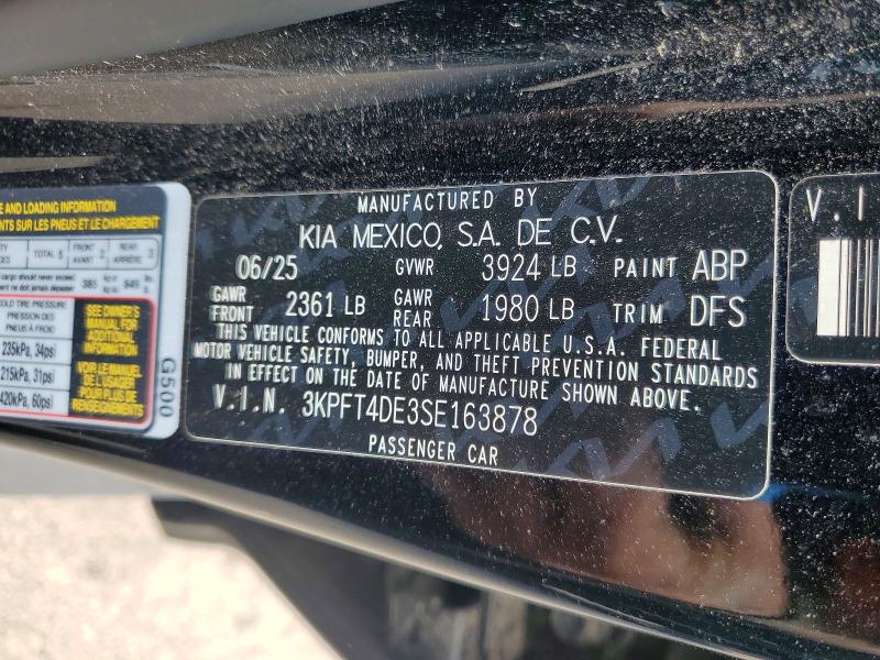 Продаж на аукціоні авто 2025 Kia K4, vin: 3KPFT4DE3SE163878, номер лоту: 56281736