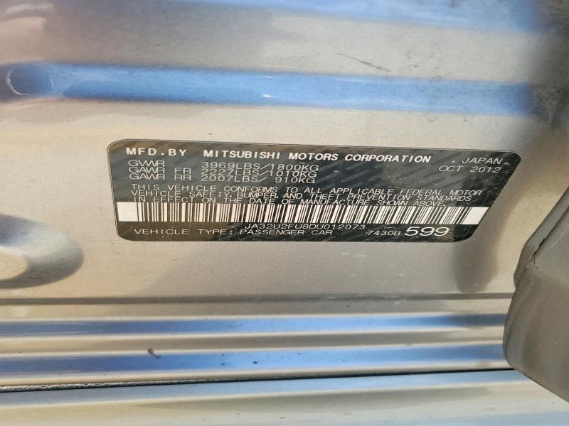 Aukcja sprzedaży 2013 Mitsubishi Lancer, vin: JA32U2FU8DU012073, numer aukcji: 56115876